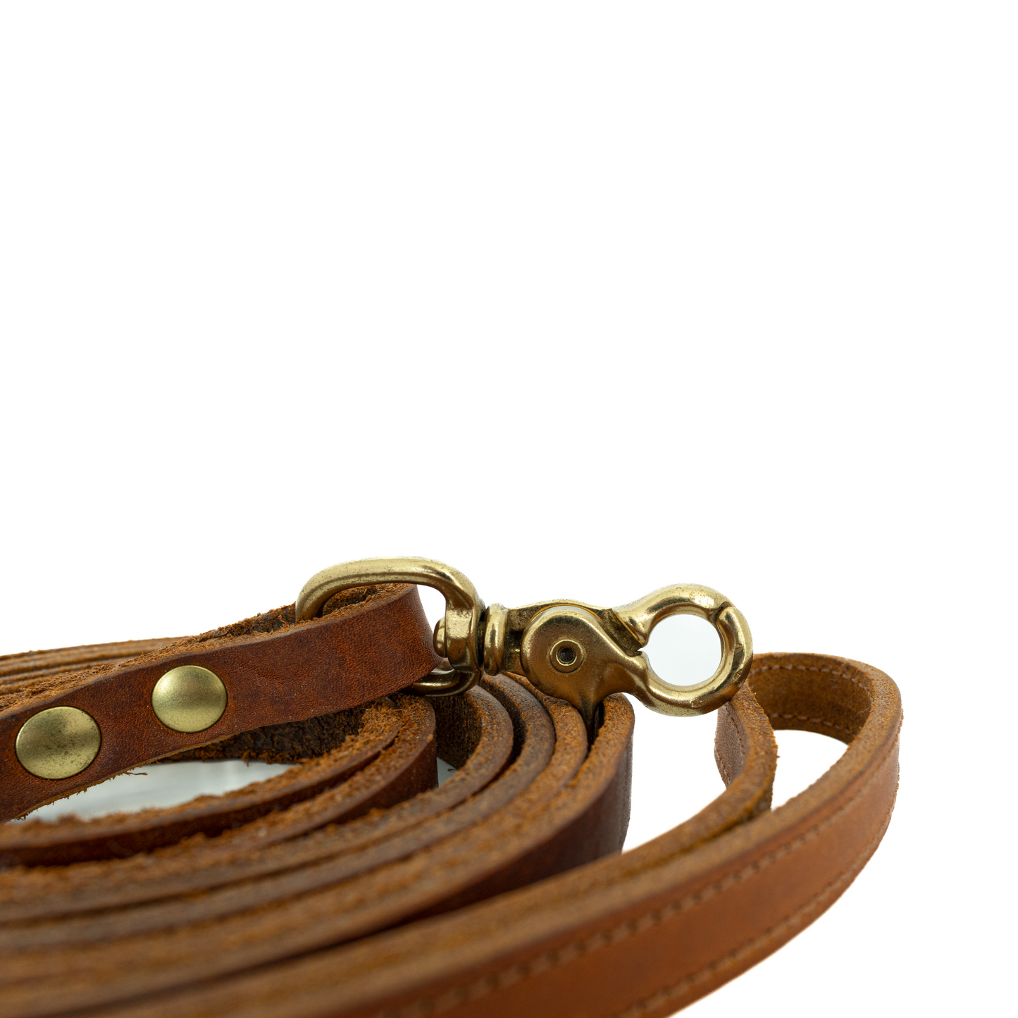 Lederen Leiband Cognac