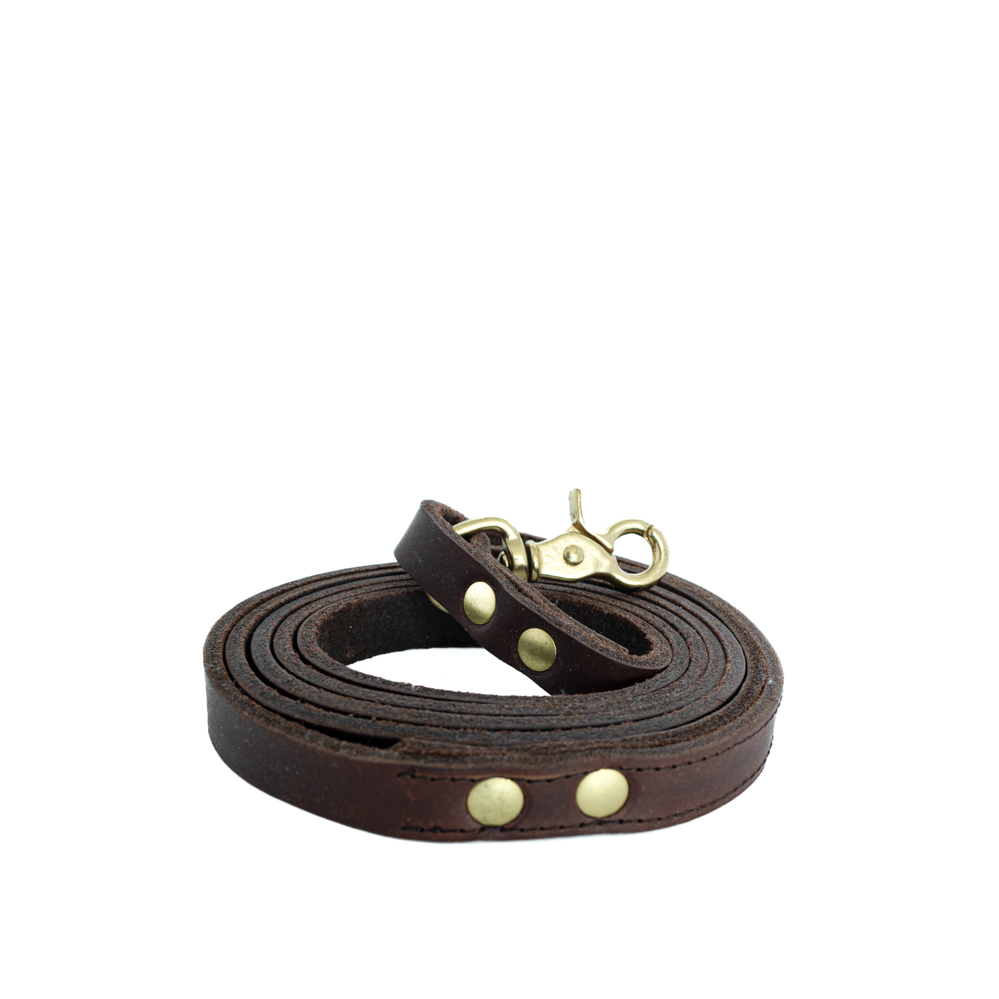 Lederen Leiband Dark Brown
