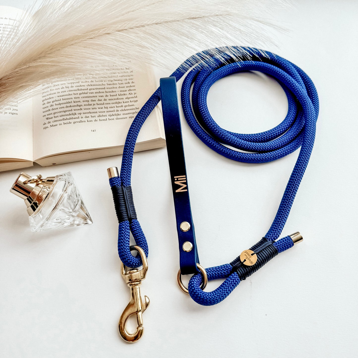 Hondenleiband Indigo Blauw - Ontwerp je eigen leiband