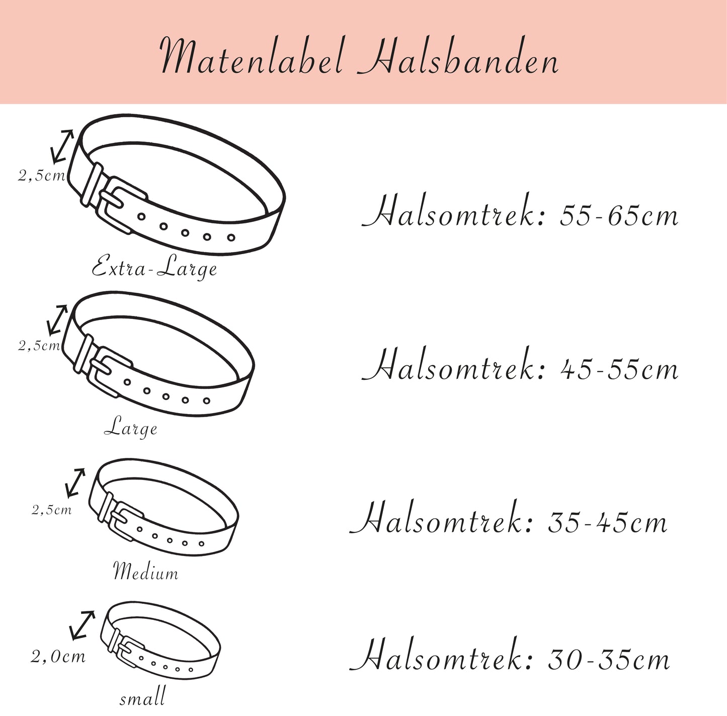 Halsband Leder Cognac-Geel