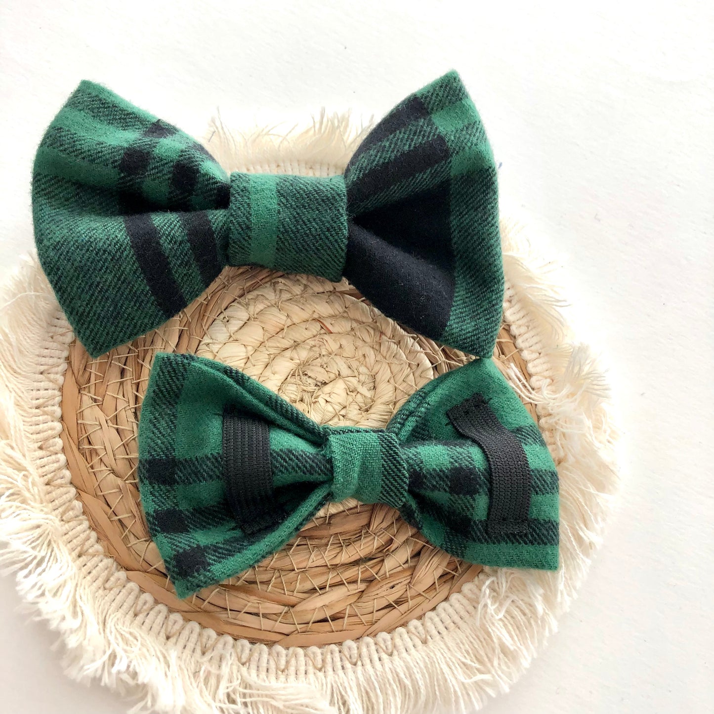Dog bow Lumberjack green