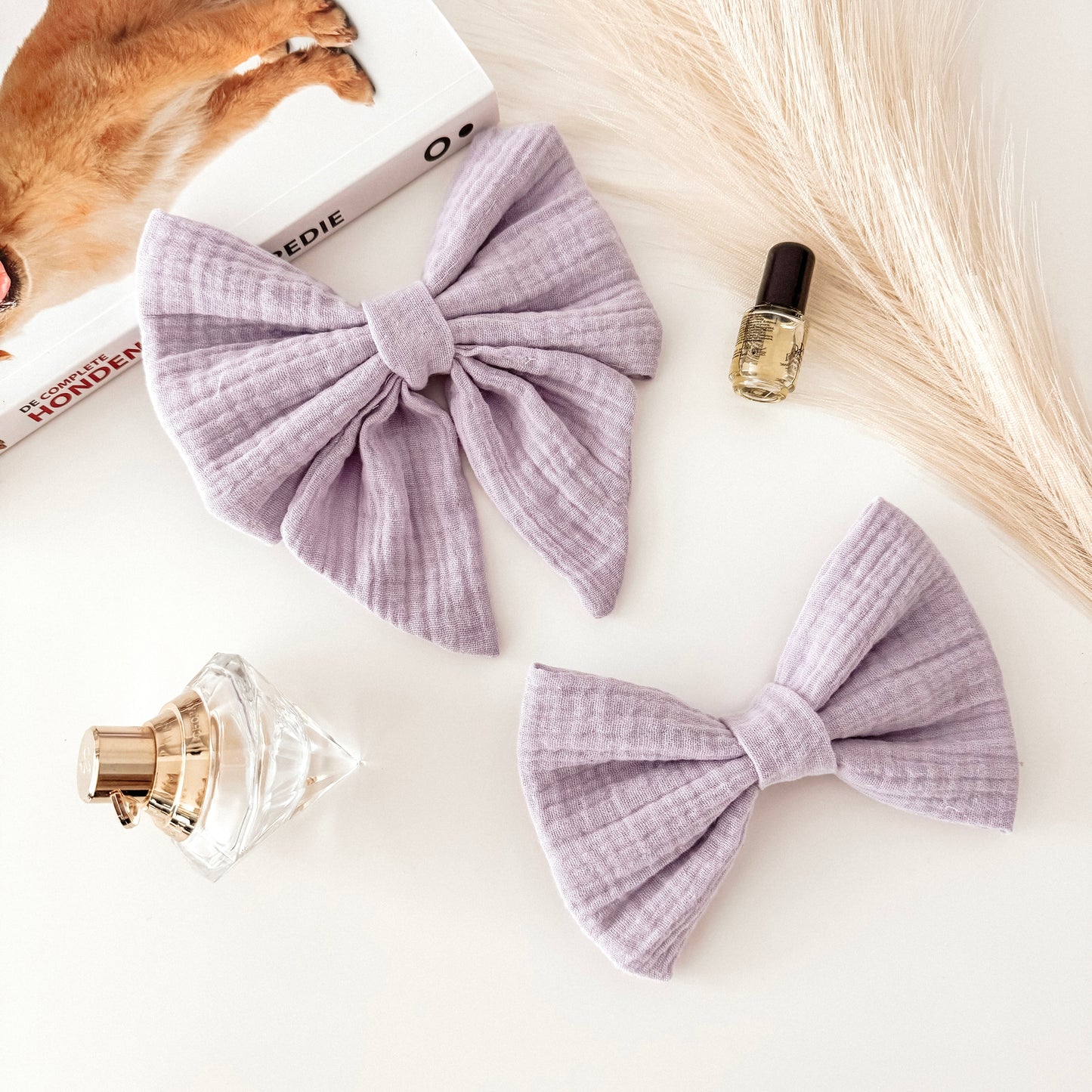 Dog bow - Pastel lila