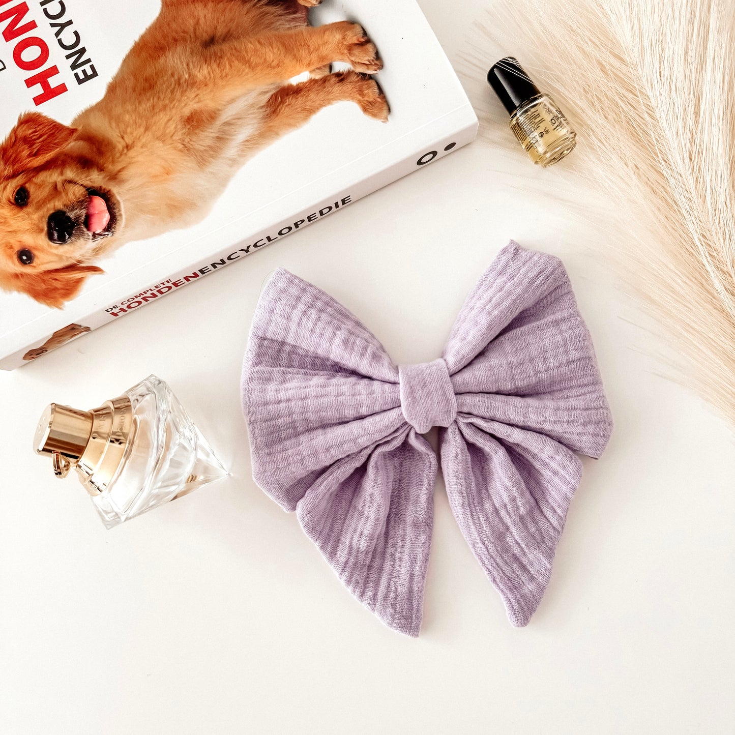 Dog bow - Pastel lila