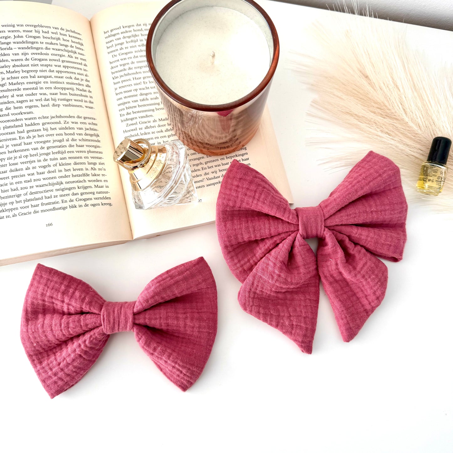 Dog bow - Oud roze